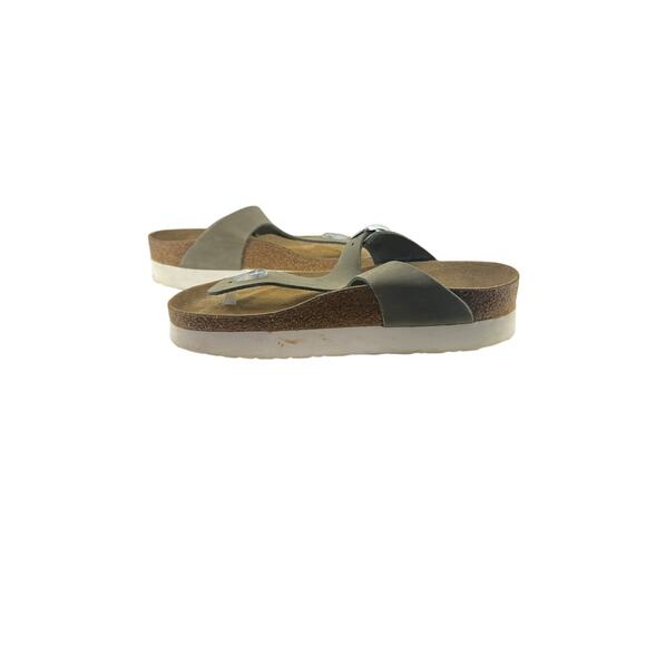 Birkenstock Papillio GIZEH PAP Platform Toe Separator Sandals Grey Nubuck 39 - Picture 10 of 10